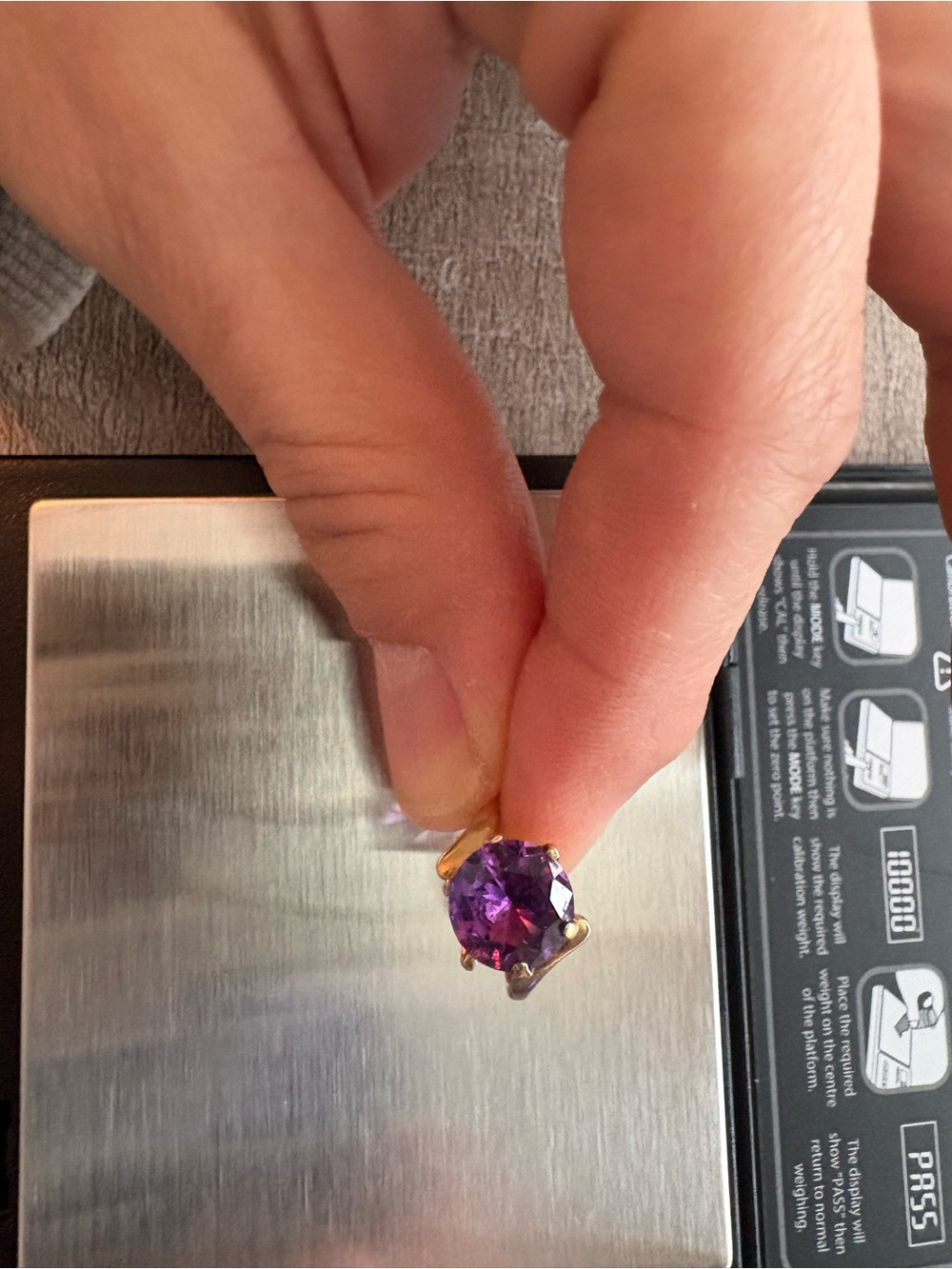 14k Gold with Amethyst stone ring